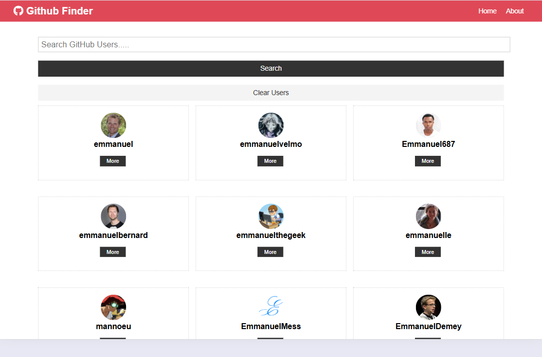 GitHub Search App - Web Application