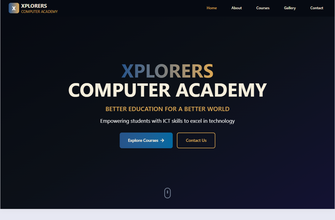 Xplorers Computer Academy - Website